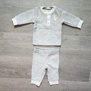 Carter's Infant Boy's Giraffe Long Sleeve Waffle Knit Pants Set Size Newborn NB